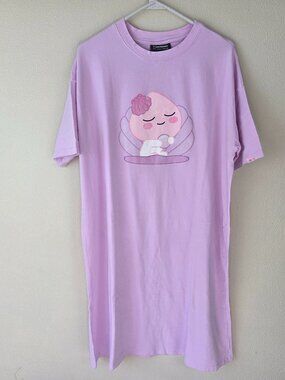 Kakao Friends Apeach Sleepshirt Size Free Purple Oyster Pearl Pajama Cute Korea